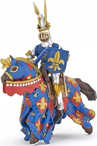 Figurë kali Papo Blue Fleur De Lys, plastikë, shumëngjyrëshe