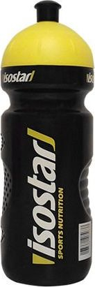 Shishe sportive Isostar Pull Push, 650ml, plastike, e zezë me të verdhë