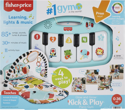 Tapet edukativ me piano Mattel Fisher Price HWY57, me hark lodrash, shumëngjyrësh