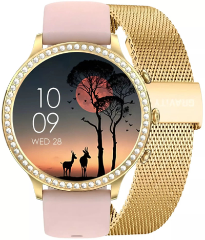 Smartwatch për goca Gravity GT5-3, 1.32", Bluetooth 5.2, rozë ari