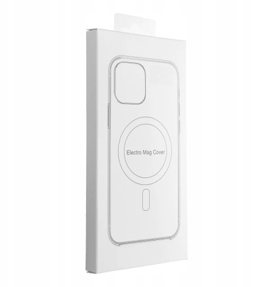 Силиконска маска Electro Mag за Samsung Galaxy A16, MagSafe, проѕирна со црни детали