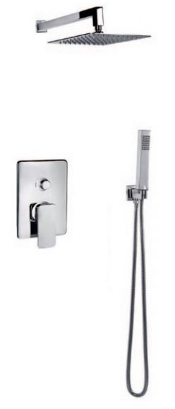 Set dushi Valvex Carre, krom