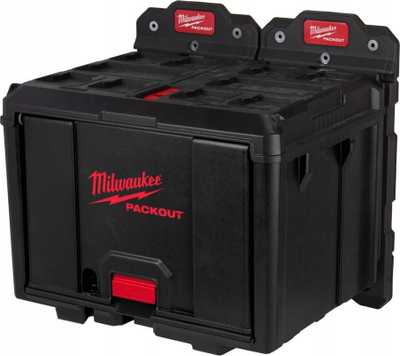 Kuti veglash Milwaukee PACKOUT, 38×50 cm, mban deri 22 kg, e zezë