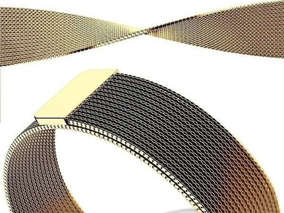 Rrip dore Mercury Mesh Band për Apple Watch, 38/40/41mm, çelik inox, ngjyrë ari