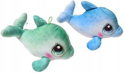 Lodër pelushi delfin Sea Friend, 28cm, super i butë, ngjyrë deti