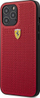 Mbrojtëse telefoni Ferrari On Track për iPhone 12 Pro Max, lëkurë e shpuar, e kuqe