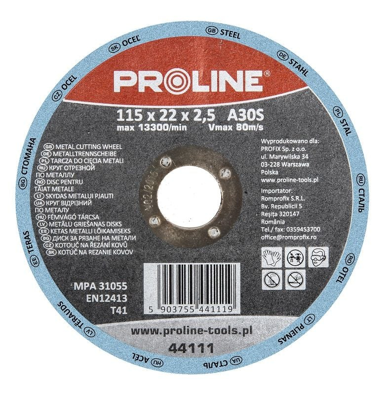 Disk prerës për metal Pro-Line T41 44123, 230mm, vrimë 22mm