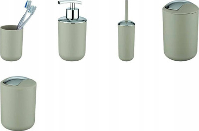 Dozator sapuni Wenko Brasil, TPE, 250 ml, taupe