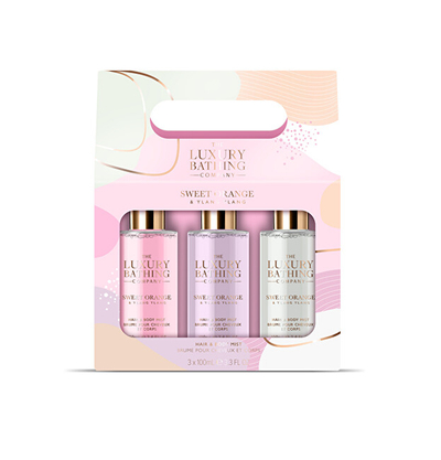 Set spreje trupi për femra Grace Cole Orange & Ylang Ylang, 3 x 100 ml