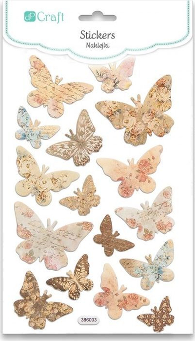 Ngjitëse shkumëze Dalprint flutura, 16 copë, shumëngjyrëshe