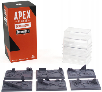 Ekspansion Bordi Apex Legends Dioramas 1-6, set diorama plastike, aksesor për lojën bazë, shumëngjyrëshe