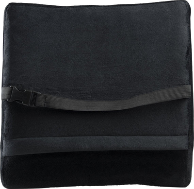 Jastëk mbajtës Arozzi Lumbar Support, shkumë memory, velur, i zi