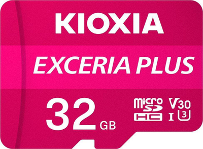 Kartë memorie Kioxia Exceria Plus MicroSDHC, 32GB, Class 10 UHS I U3 A1 V30