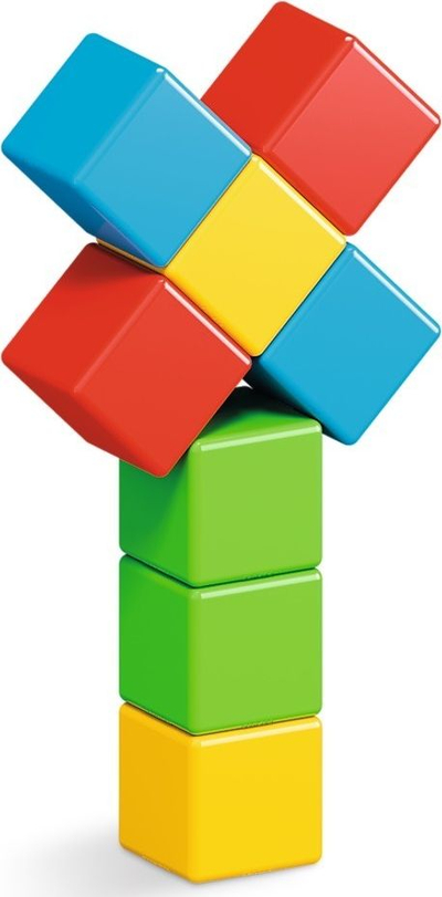 Lodra ndërtimi Geomag Magicube Green Line, 8 kube magnetike, shumëngjyrëshe