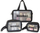 Сет тоалетни чанти Travel Washbag, 3 парчиња, водоотпорен полиестер, црн со проѕирен дел