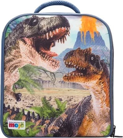 Çantë shpine për kalama MOJO 3D Playscape Dinosaur, me playmat, me 3 figura dinosaurësh, shumëngjyrëshe