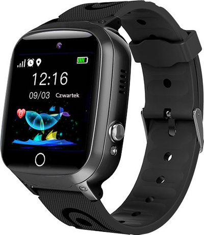 Smartwatch GoGPS K17, GPS, për kalamaj, i zi