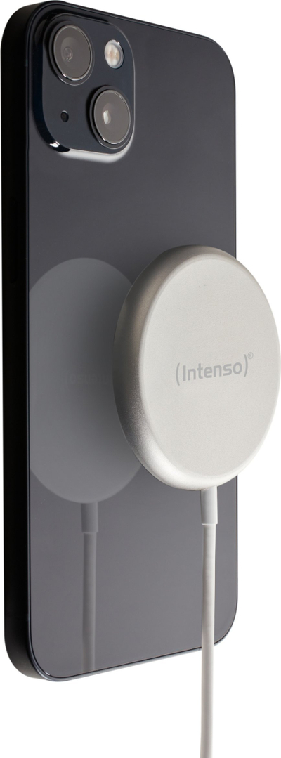 Karikues wireless me magnet Intenso MW1, 15W, USB C, i bardhë