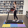 Shtresë për ushtrime One Fitness Puzzle, 9 pjesë, verdhë / kaltër / vjollcë 