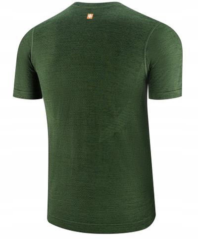 Maicë termoaktive Brubeck Outdoor Wool Pro, lesh Merino, për trekking, jeshile e errët