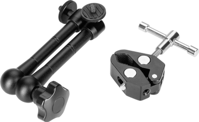 Krah montimi fotografik Camrock Magic Arm 11 CS-CL, 24 cm, kapëse Crab Clamp, i zi