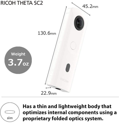 Videokamerë RICOH Theta SC2, 360°, e bardhë