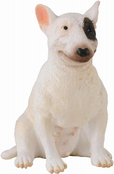 Figurë lodër CollectA Bull Terrier femër, 6 cm, e bardhë