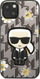 Kapak telefoni Karl Lagerfeld Flower Ikonik Karl, për iPhone 13 6.1", TPU, gri