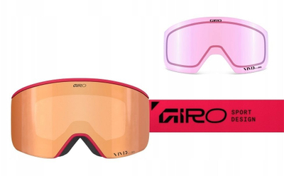 Maskë skish Giro Axis, VIVID Copper ZEISS, magnetike, e kuqe