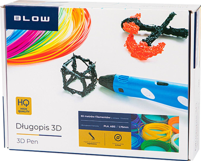 Stilolaps 3D Magic Pen me bazë, me ekran, set me fije, blu