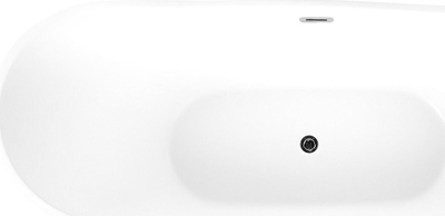 Kadë e vetme LONDRINA, 170x75 cm, oval, e bardhë