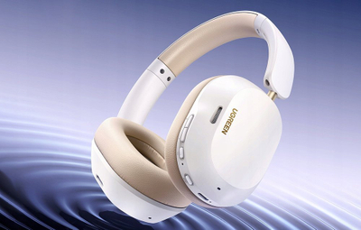 Слушалки Ugreen HiTune Max 5C, безжични, ANC 43dB, бело беж