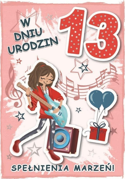 Kartolinë urimi Armin Style Birthday Card 13, me letër shkrimi, shumëngjyrëshe