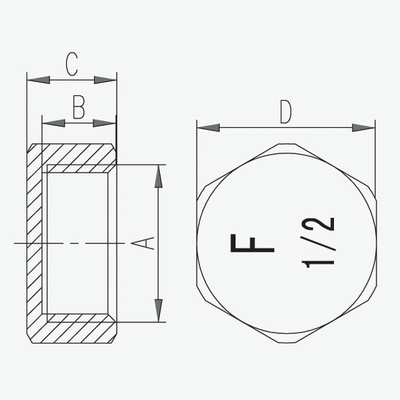 Kapak mbyllës Ferro ZAS3Z, 3/4", bronz