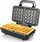 Aparat për waffle 700W, pllaka jo-ngjitëse, çelik inox, i zi