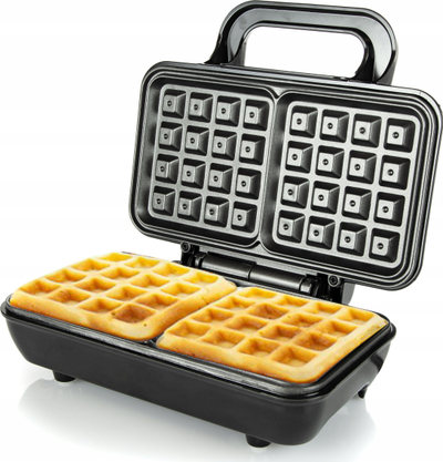 Aparat për waffle 700W, pllaka jo-ngjitëse, çelik inox, i zi