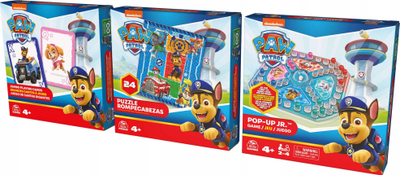 Set lojërash tavoline Paw Patrol Game Bundle, xhungo letra, lojë pop up, puzzle 24 pjesë, shumëngjyrëshe