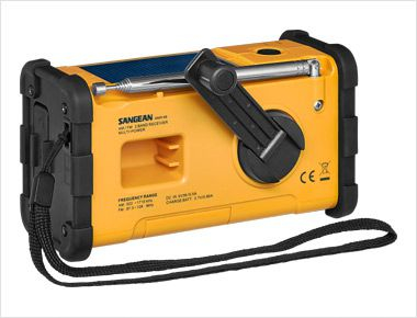 Radio portabël Sangean MMR-88, karikim me diell edhe me dinamo, USB, e zezë