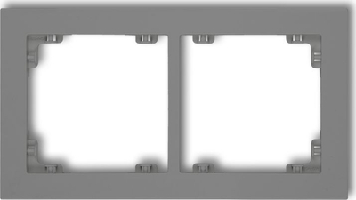 Kornizë dyshe Karlik Deco Universal 27DR-2, plastike, gri mat