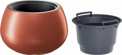Vazo dekorative Conforama Freze Planter, ovale 55L, me depozitë të brendshme, ngjyrë bakri