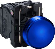 Llambë sinjali Schneider Electric (XB5AVB6), 22 mm, 24 V, AC/ DC, e kaltër