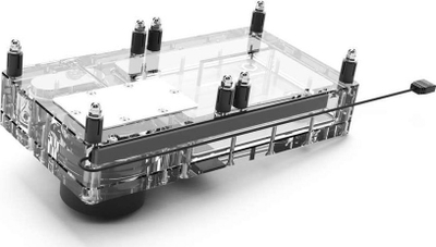 Rezervuar ftohës uji Alphacool Core Flat 240 me pompë VPP, RGB, i tejdukshëm
