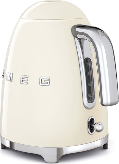Çajnik elektrik Smeg KLF03CREU, 1.7L, çelik inox, krem