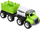 Kamion lodër Mega Creative Truck With Trailer, me rimorkio, plastik, i gjelbër