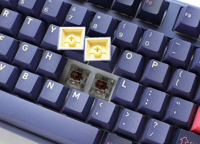 Tastierë Ducky One 3, gaming, USB, Cherry MX Red, blu