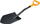 Lopatë makine Fiskars Solid 1066715, 80cm, çelik, portokalli