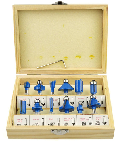 Set frezash për dru Dedra Profile Cutters, 12 copë, bosht 6mm
