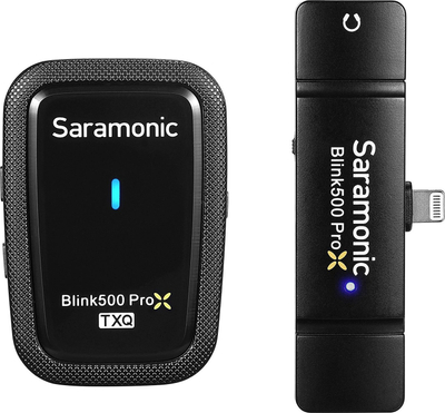 Mikrofon wireless Saramonic Blink500 ProX Q3, për iPhone, me Lightning, ngjyrë e zezë