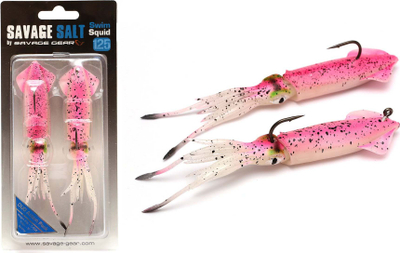 Karrem imitues Savage Gear 3D TPE Swim Squid Pink Glow, 180 mm, 50 g, 1 copë (62435)