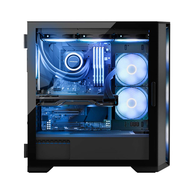 Kuti kompjuteri MODECOM HORIZON ARGB Flow, MIDI, USB 3.0, Type C, e zezë